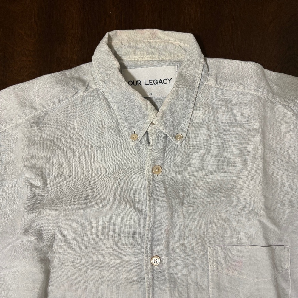 Our Legacy Light Blue Button-Down Casual Shirt